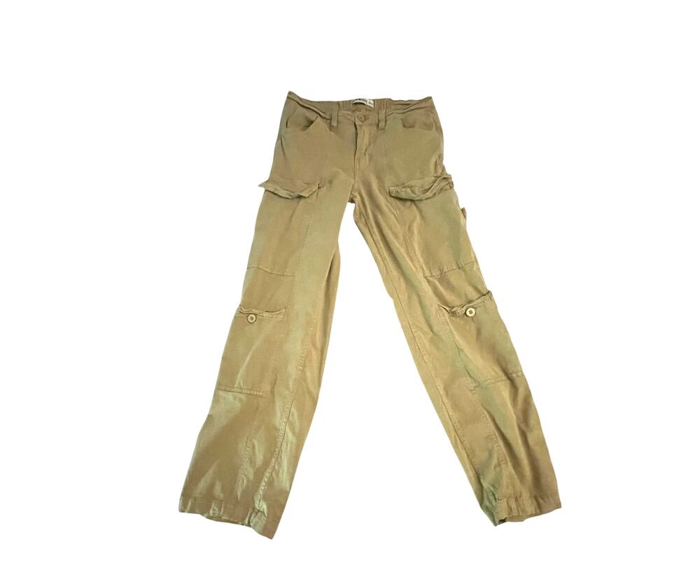 LOVEGEN - Women’s Khaki Cargo Pants - 7/29 -Tencel- Stretch Casual Comfort- EUC